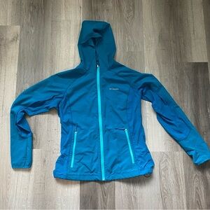 Columbia Full Zip Wind Breaker with hood Womens Size Medium in Great Condition!